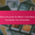 Bancs De Jardin En Béton: Coût élevé, Durabilité, Peu d’entretien