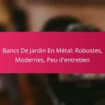 Bancs De Jardin En Métal: Robustes, Modernes, Peu d’entretien