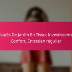 Canapés De Jardin En Tissu: Investissement, Confort, Entretien régulier