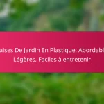 Chaises De Jardin En Plastique: Abordables, Légères, Faciles à entretenir