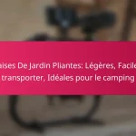 Chaises De Jardin Pliantes: Légères, Faciles à transporter, Idéales pour le camping
