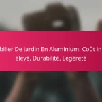 Mobilier De Jardin En Aluminium: Coût initial élevé, Durabilité, Légèreté