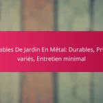Tables De Jardin En Métal: Durables, Prix variés, Entretien minimal