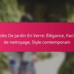 Tables De Jardin En Verre: Élégance, Facilité de nettoyage, Style contemporain