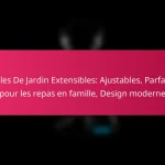 Tables De Jardin Extensibles: Ajustables, Parfaites pour les repas en famille, Design moderne