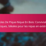 Tables De Pique-Nique En Bois: Conviviales, Pratiques, Idéales pour les repas en extérieur