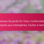 Transats De Jardin En Tissu: Confortables, Résistants aux intempéries, Faciles à nettoyer